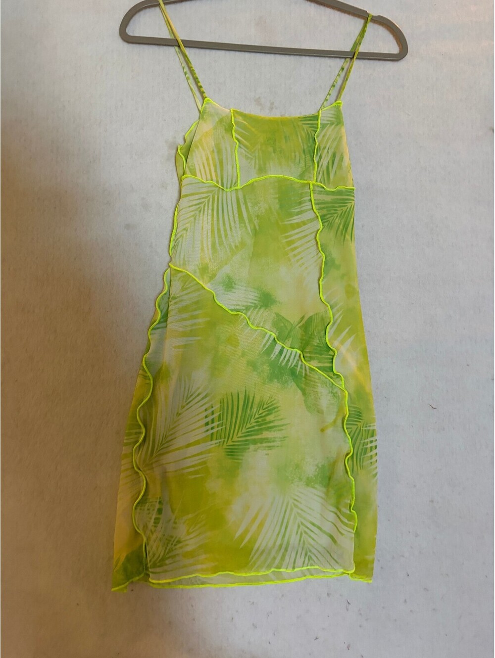 Bershka Tropical Print Spaghetti Strap Dress Size S